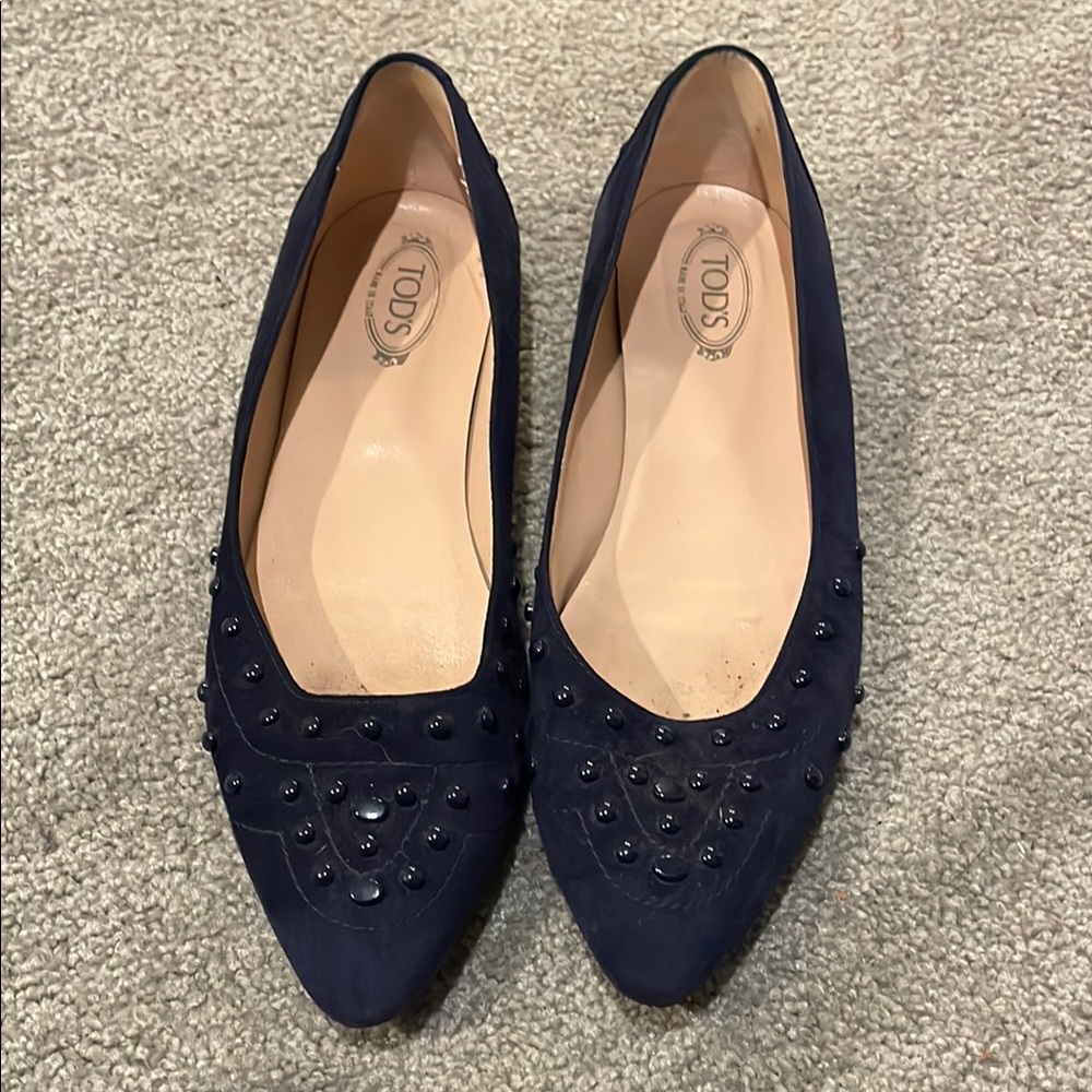 Tod's Women's Navy Flats 35.5